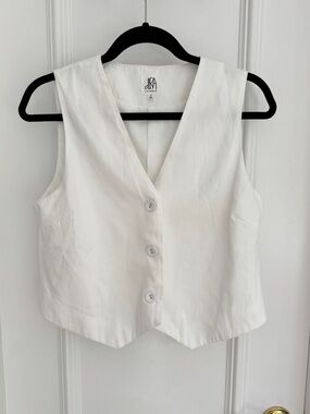 DRA Los Angeles White Vest Waistcoat Excellent Condition Size Small